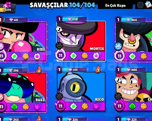 Brawm Stars 70K+ Hesap