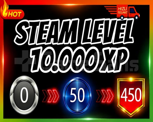 /// STEAM LEVEL BOOST ///10000 XP + HIZLI TESLİMAT