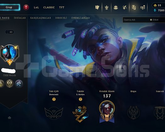 UNRANKED DERECELİ HAZIR FRESH 52 SKİN NİCK CHANGE