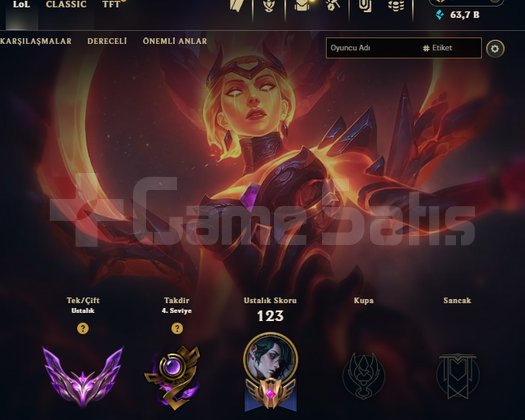 EUW HİGH MMR 64 WR MASTER HESAP