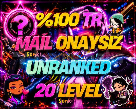 TR + HIZLI TESLİM + MAİL ONAYSIZ + 20 LEVEL