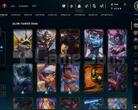 League of Legends 121 LEVEL GOLD TÜM ŞAMPİYONLAR