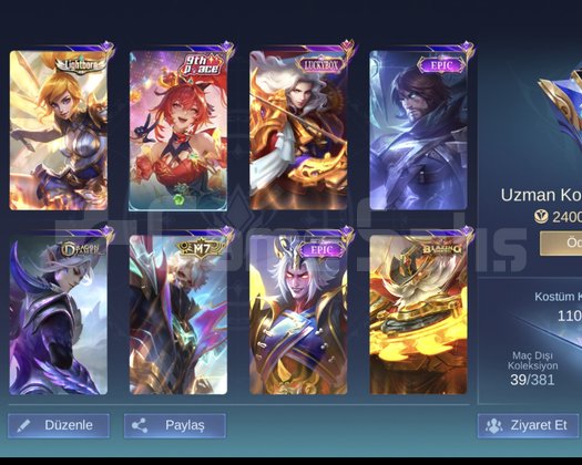 Fanny main efsane hesap