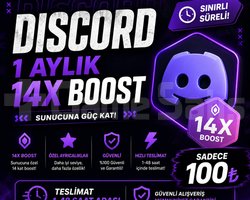 DISCORD 1 AYLIK 14X BOOST