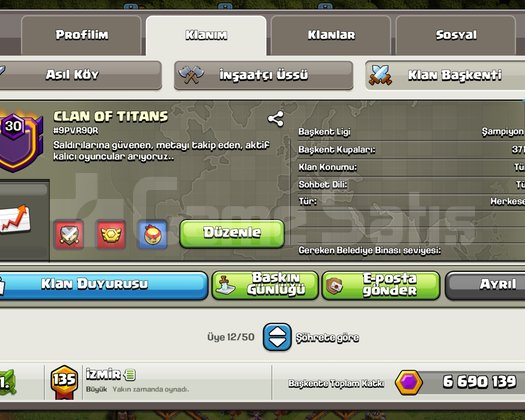 30 SV CLAN OF TITANS ŞAMPİYON I