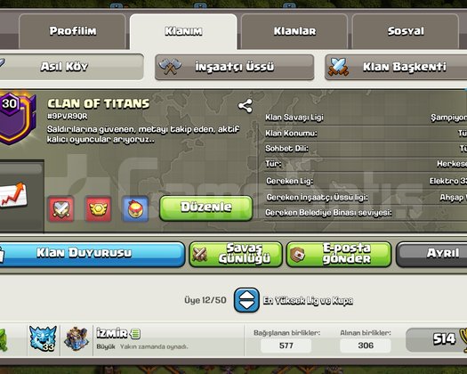 30 SV CLAN OF TITANS ŞAMPİYON I
