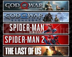 GOW +Ragnarök +Spider 1 +2 +TLOU1