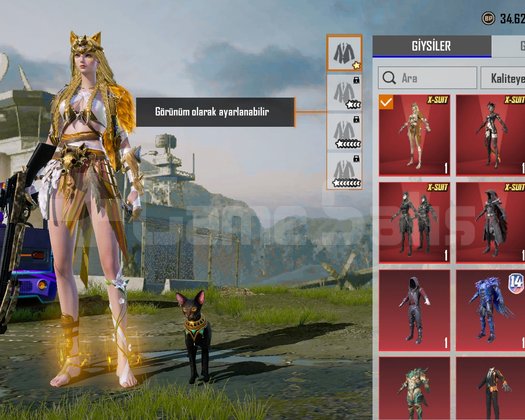 Pubg Mobile Gelişmiş 6 X Suitli  uygun hesap