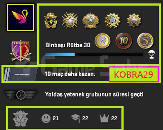 FACEİT+ 8 MADALYA 460 WİN 1268 SAAT SEÇKİN