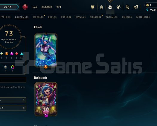 UNRANKED DERECELİ HAZIR FRESH 73 SKİN RİOT KAYLE