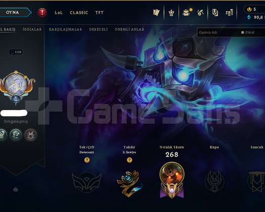 UNRANKED DERECELİ HAZIR FRESH 73 SKİN RİOT KAYLE