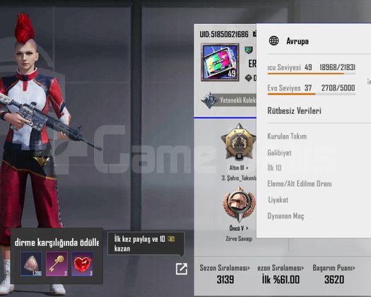 Pubg başlangıç hesabı