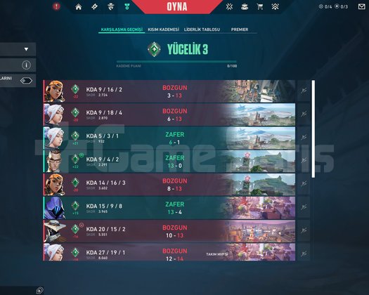 YÜCELİK 3 SKİNLİ HESAP