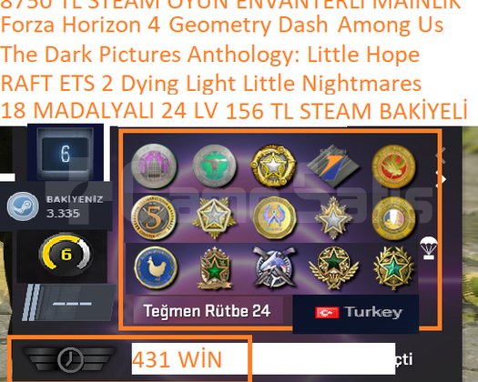 RAFT ETS 2 Dying Light 8750 TL STEAM OYUN ENVANTER