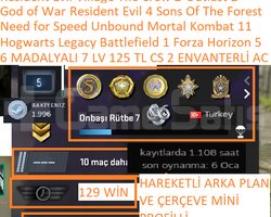 6 MADALYALI 7 LV Hogwarts Legacy Forza Horizon 5 N