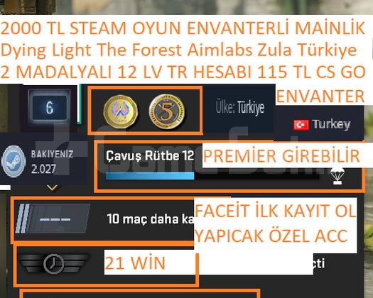 2 MADALYALI 12 LV TR HESABI 115 TL CS 2 ENVANTERLİ