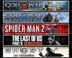GOW +Ragnarök +Spider 2 +TLOU2 +Tsushima