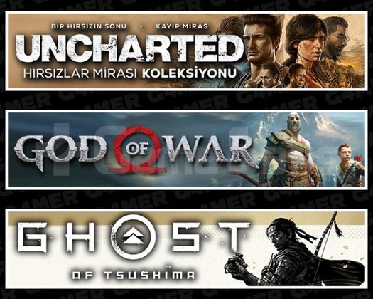 Uncharted +God Of War +Ghost Of Tsushima
