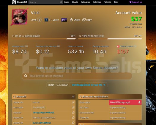 Steam satılık hesap