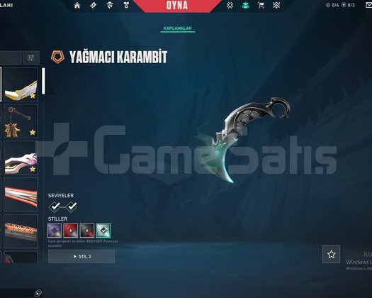 10 VANDAL 15 BIÇAK EFSANE DOLU ACC!!!