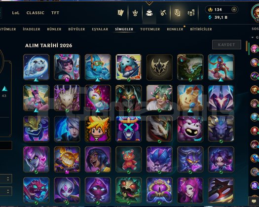 TR Elmas 1 LOL Hesabı 233 Şampiyon 365 Kostüm