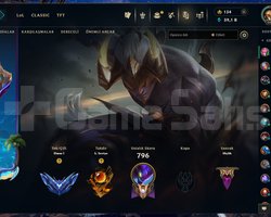 TR Elmas 1 LOL Hesabı 233 Şampiyon 365 Kostüm
