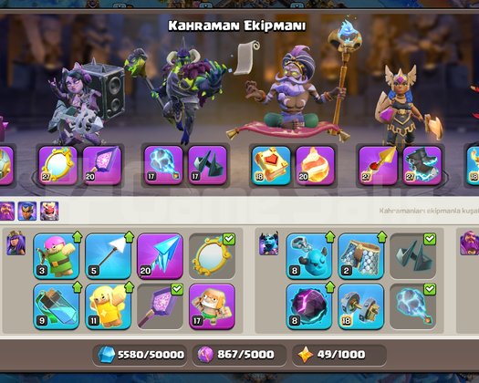 18 BB satılık full köy 24 kostüm var hero için