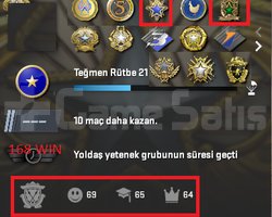 16 MADALYA-2 NADİR MADALYA MAINLIK TERTEMIZ HESAP!