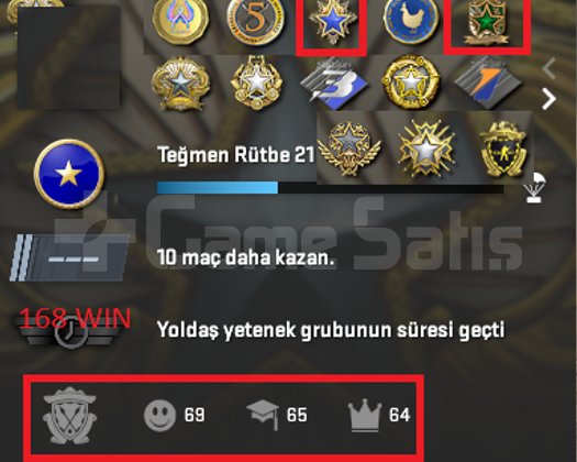 16 MADALYA-2 NADİR MADALYA MAINLIK TERTEMIZ HESAP!
