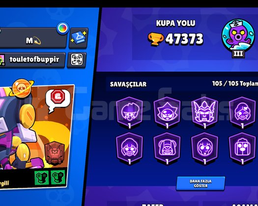 BRAWL STARS 47K 300+ KOSTÜMLÜ HESAB
