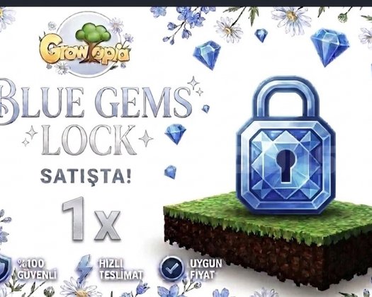1x BLUE GEMS LOCK