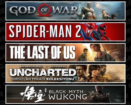 GOW +Spider 2 +TLOU1 +UNCH +Wukong