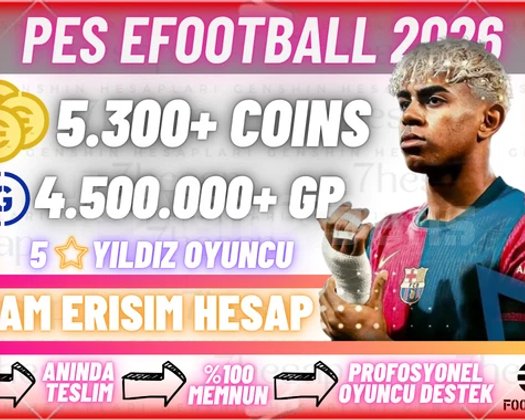 ANDROID 5300 COIN + 4.5M GP -TAM ERİŞİM HESAP