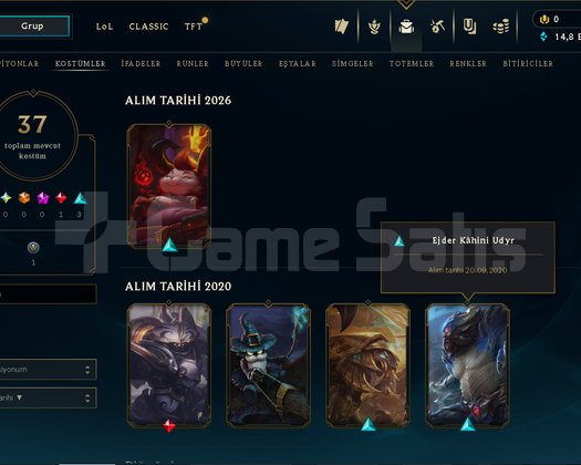 UNRANKED DERECELİ HAZIR FRESH 4 SKİN HANMADE