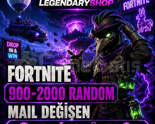 900-2000 SKİN FORTNİTE MAİL DEĞİŞEN HESAP