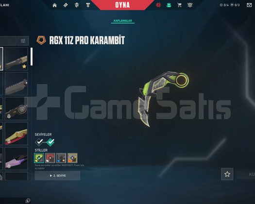 DOPDOLU VALORANT HESAP 8 VANDAL / RGX KARAMBİT