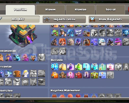 ACİL SATILIK CLASH OF CLANS HESABI