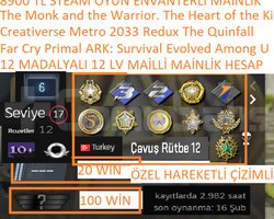 12 MADALYALI 12 LV ÖZEL ÇİZİMLİ Far Cry Primal Cre
