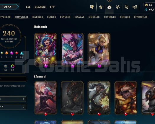 240 SKIN EMERALD 2 90 RENK 67K MAVİ ÖZ