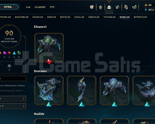 240 SKIN EMERALD 2 90 RENK 67K MAVİ ÖZ