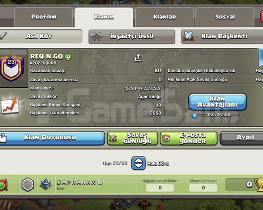 UCUZ FIYAT MÜKEMMEL 23 LEVEL EŞSİZ REQ KLANI