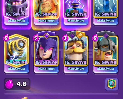 15 Maksimum Seviye Kart 15 Evrimli Kart 14000 Kupa