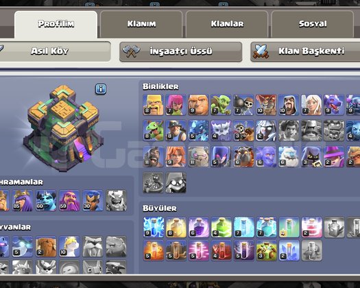 Th14 Max hesap+ 10 level aktif klan FIRSAT HESABI