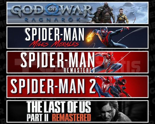 Ragnarök +Miles +Spider 1 +2 +TLOU2