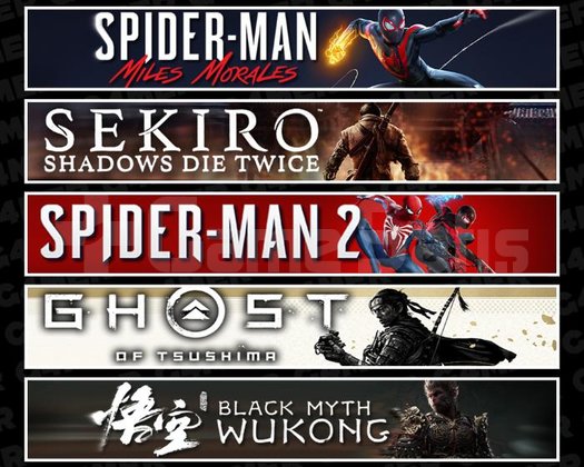 Miles +Sekiro +Spider 2 +Tsushima +Wukong