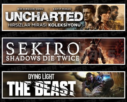 Uncharted +Sekiro +The Beast
