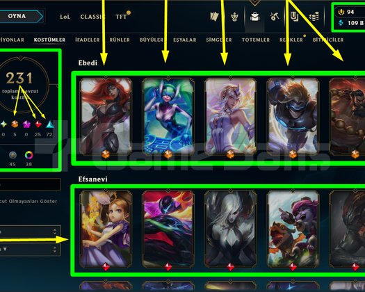 410 LVL + 231 KOSTÜM + 168 HERO + TEL / MAİL!