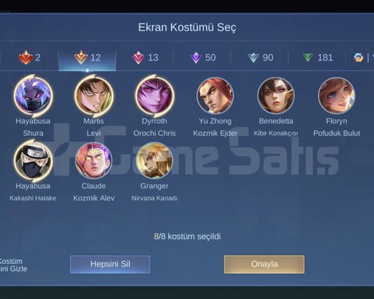 Acil satılık MONİL LEGENDS