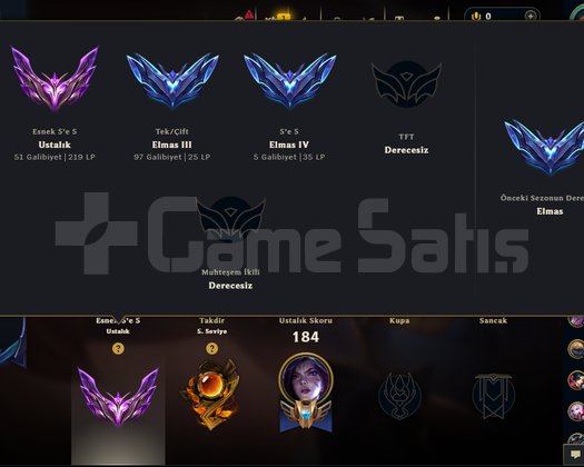 LOL MASTER HESAP SATILIKTIR