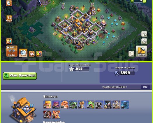 +2522 KS YILDIZI!! MAX KÖY!! TH15 MAX HESAP